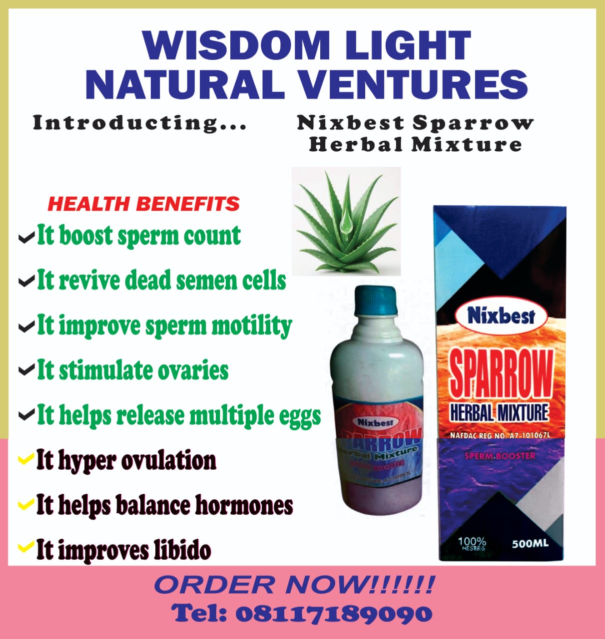 Nixbest Sparrow Herbal Mixture (Sperm/Ovulation)